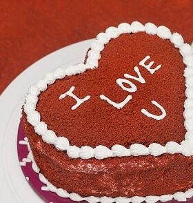 Heart Shape Red Velvet cake